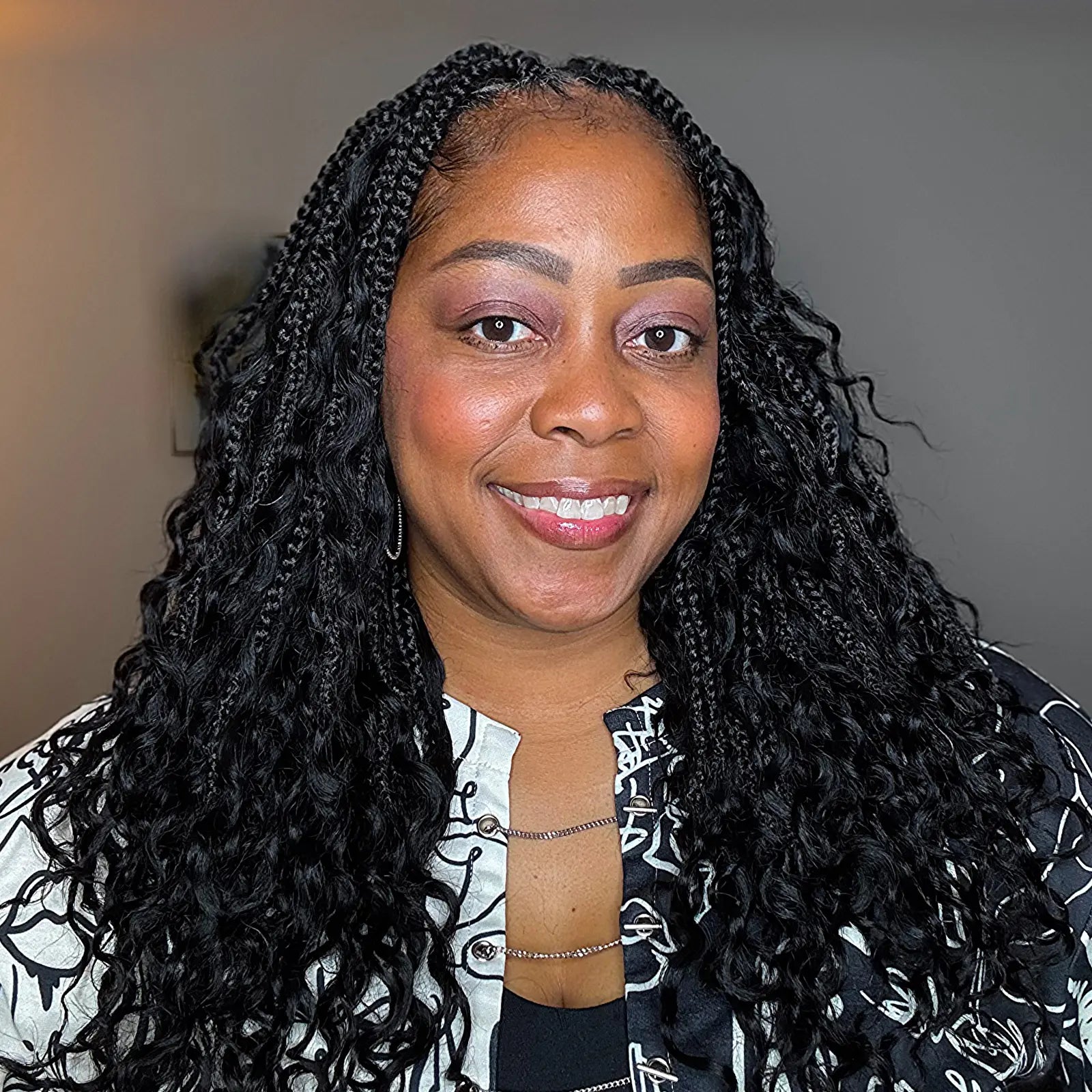 8 Packs HBraids | Toyotress® Crochet Boho Box Braids with Human Hair Curls, Women's Pre-looped Goddess Braiding Hair for Daily Usage - Protective Hairstyle for Special Occasion Summer Vacation Toyotress